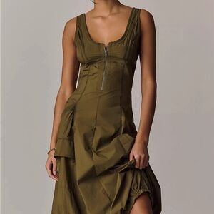 Anthropologie Daily Practice Fastpack Bubble-Hem MIDI Dress